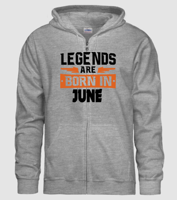 Legends are born in June model gri pe tricou