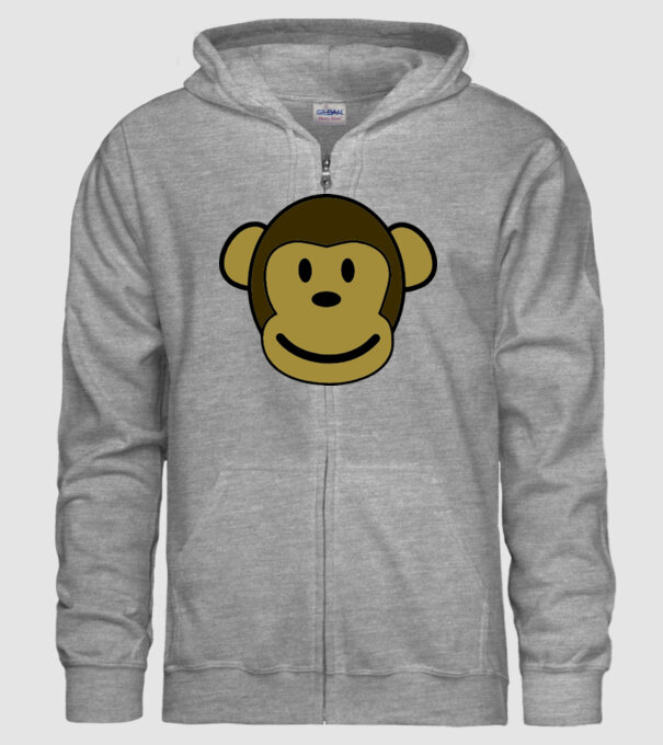 Maimuță model gri pe tricou