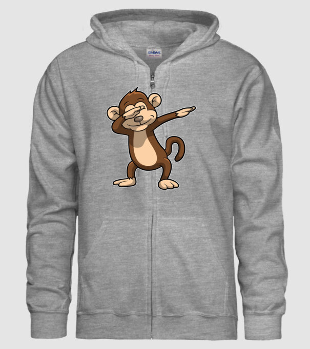 Maimuță DAB model gri pe tricou