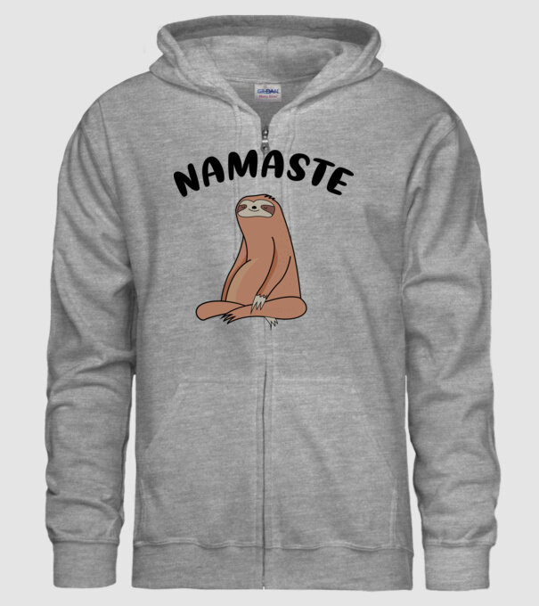 Leneș meditând model gri pe tricou