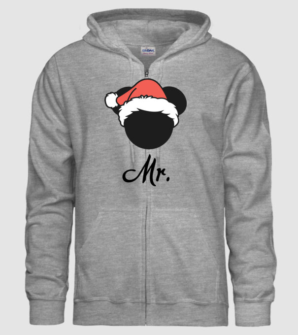 mr christmas model gri pe tricou