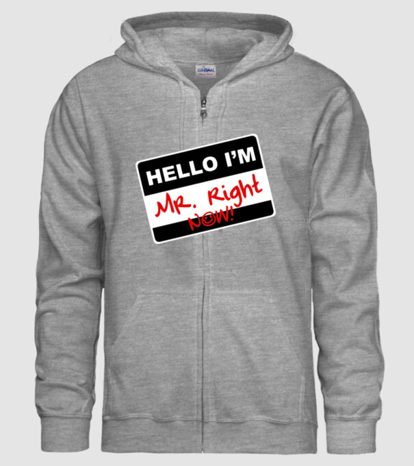 Mr Rigth Now.eps model gri pe tricou