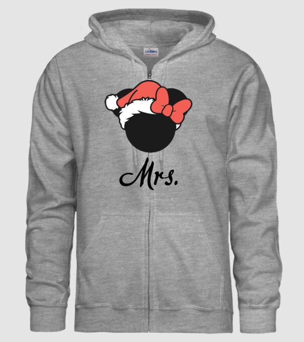 mrs christmas model gri pe tricou