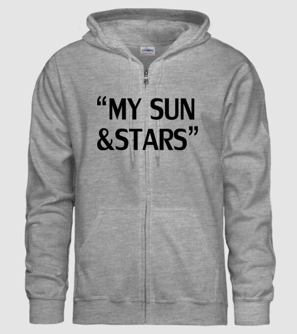 My sun and stars model gri pe tricou