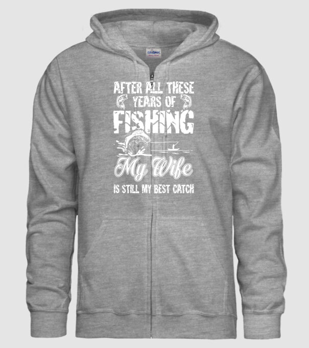 my wife best catch model gri pe tricou