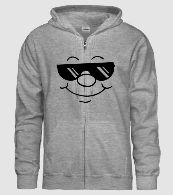 Forma cu ochelari de soare model gri pe tricou