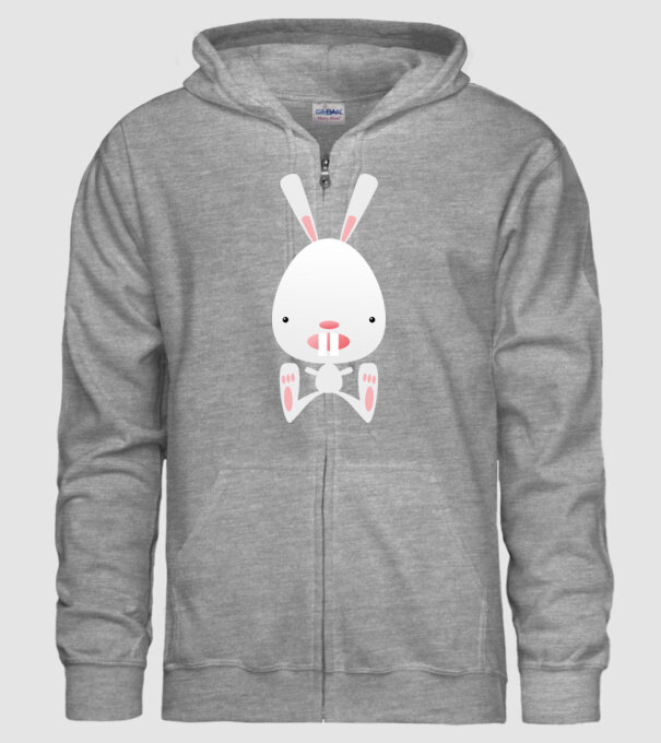 iepuraș model gri pe tricou