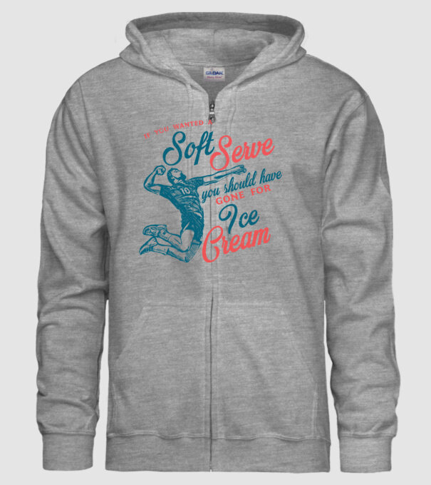 Oldschool volleyball model gri pe tricou