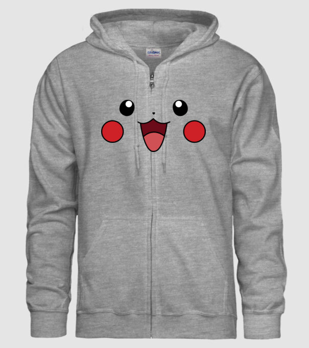 Pikachu model gri pe tricou