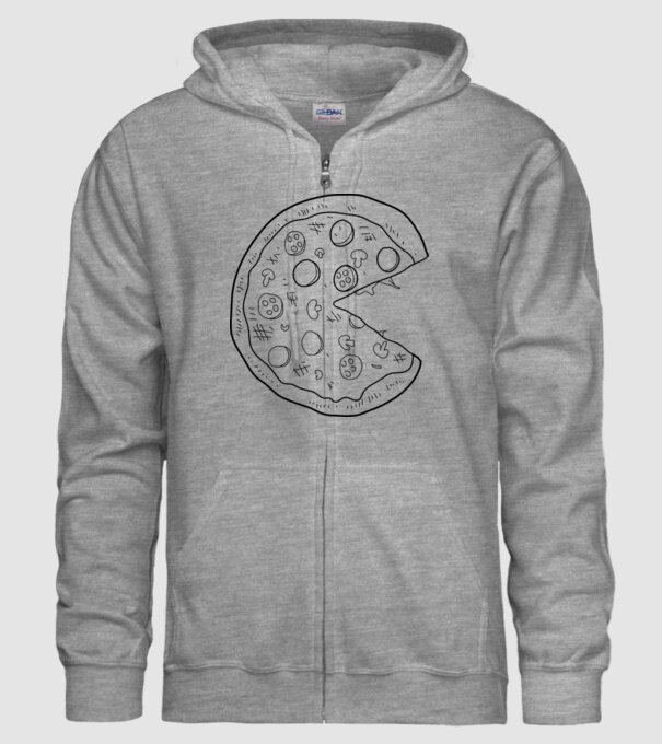 Pizza cuplu model gri pe tricou