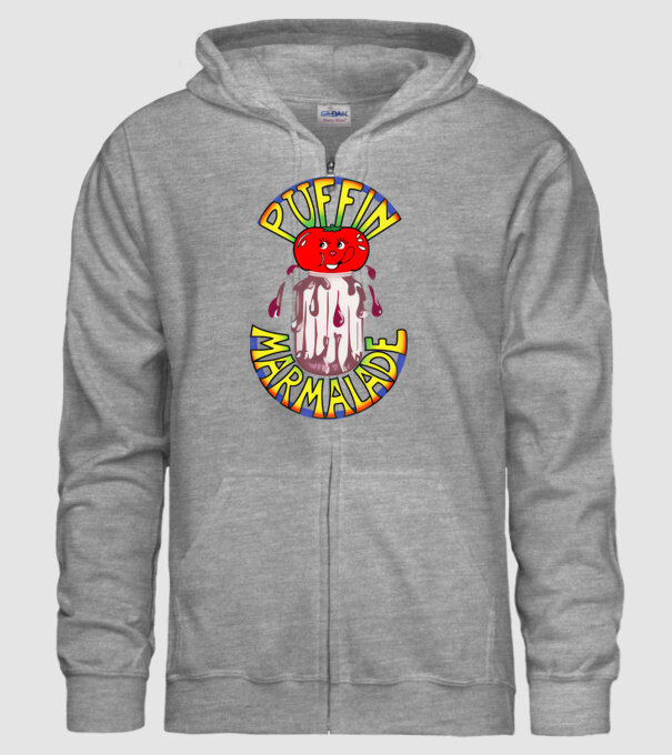 Gem puffin model gri pe tricou