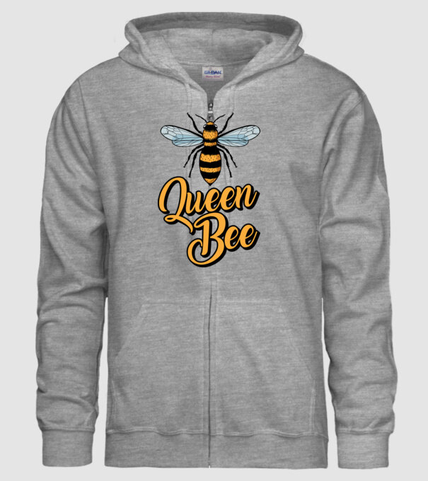 Queen Bee model gri pe tricou