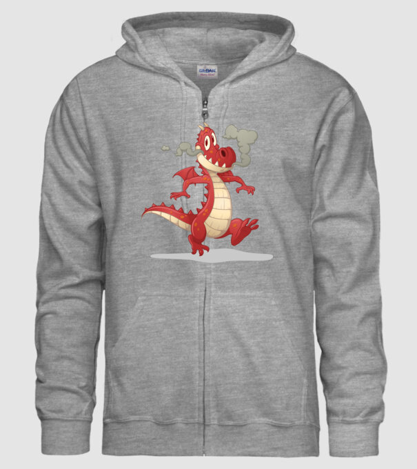Dragon model gri pe tricou