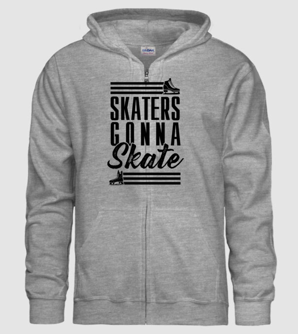 Skaters gonna skate model gri pe tricou