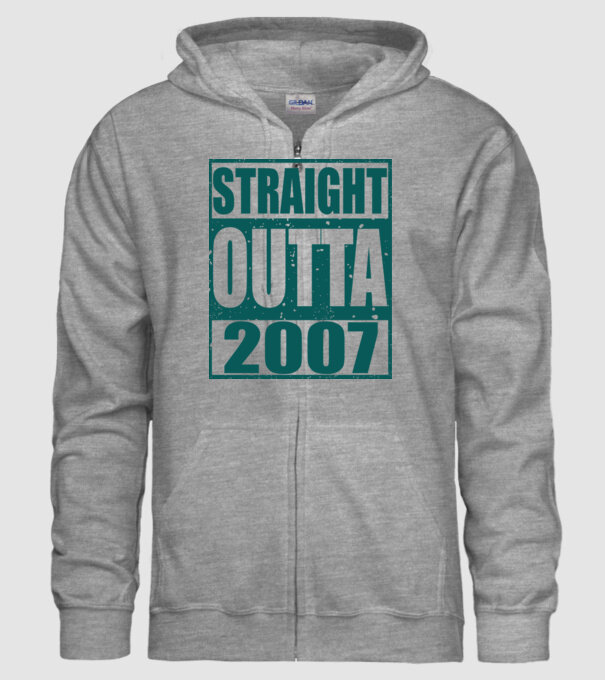 Straight Outta - 2007 model gri pe tricou