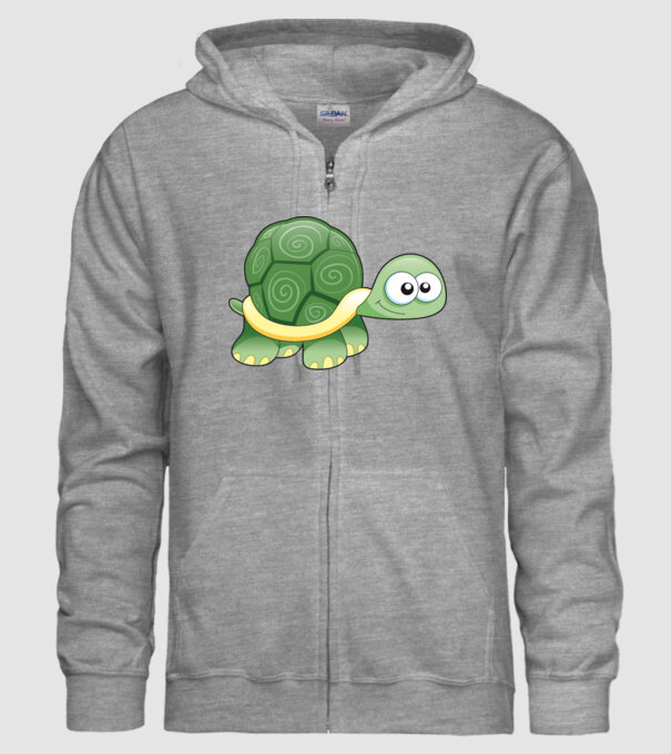 Turtle model gri pe tricou