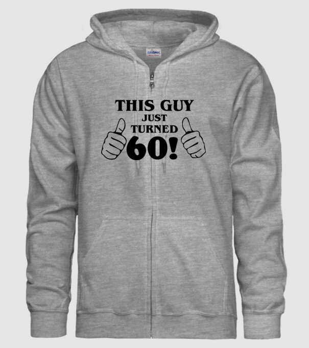 This guy just turned - 60 model gri pe tricou