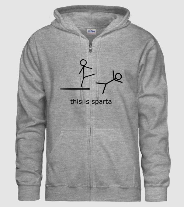 this is sparta model gri pe tricou