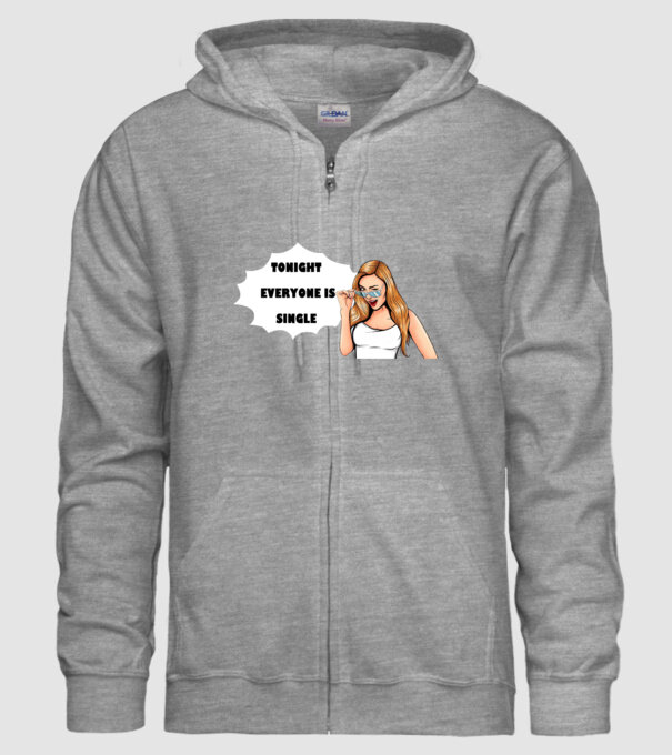 Tonight everyone is single model gri pe tricou