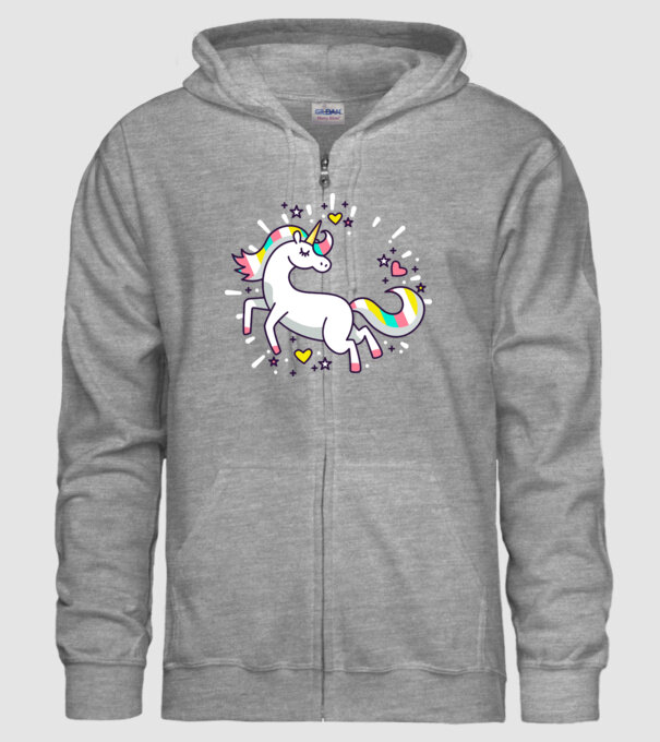 Unicorn Spark model gri pe tricou