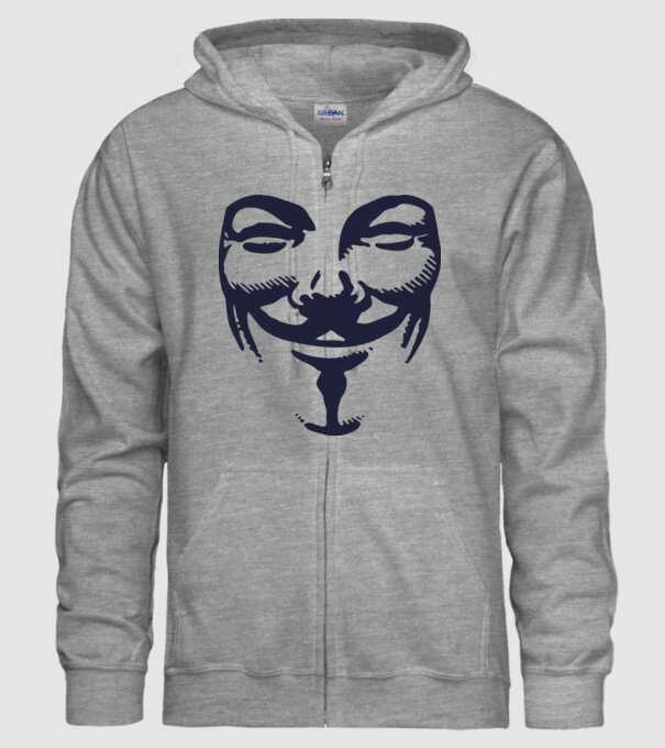 vendetta mask model gri pe tricou