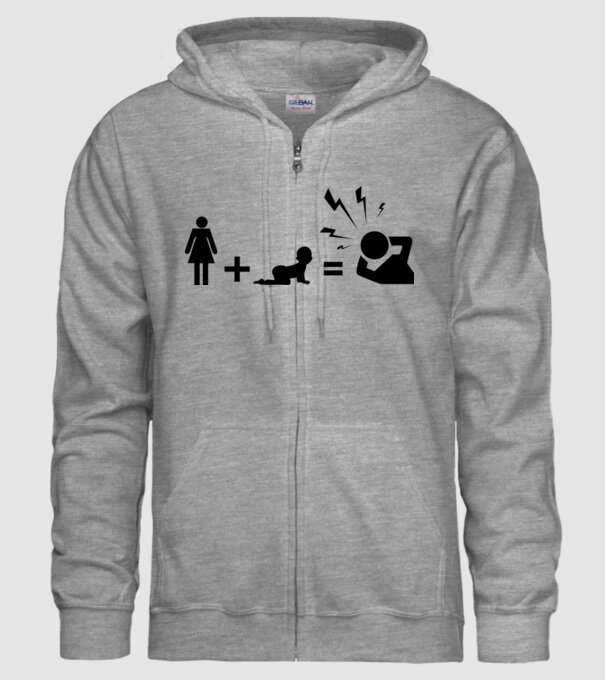 WIFE KIDS model gri pe tricou