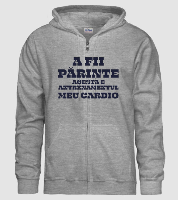 A fii părinte - acesta e antrenamentul meu cardio model gri pe tricou