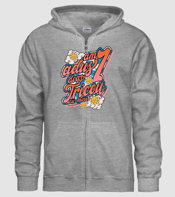 Am adus doar un tricou cu mine! model gri pe tricou