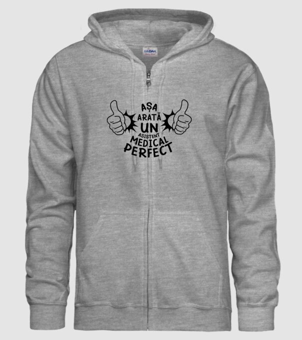 Așa arată un ASISTENT MEDICAL perfect model gri pe tricou