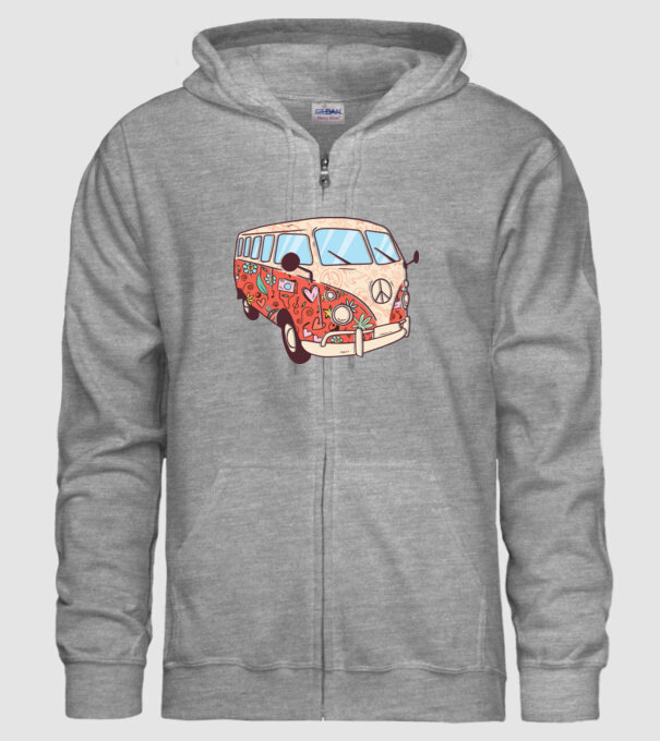 Autobuze model gri pe tricou
