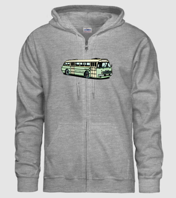Autobuze model gri pe tricou