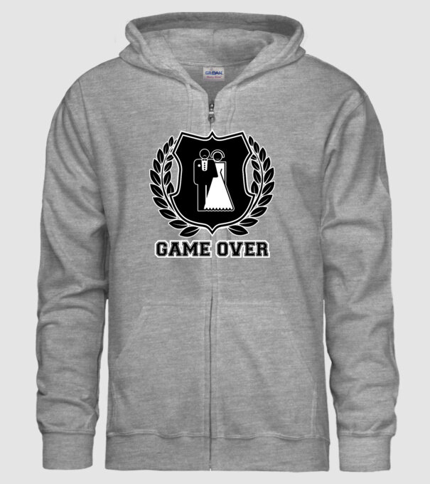 Bachelor GAME OVER model gri pe tricou