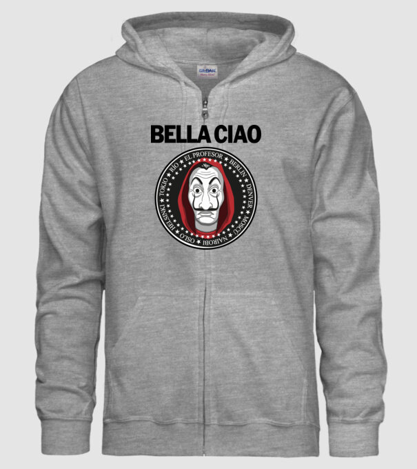 bella ciao stroke model gri pe tricou