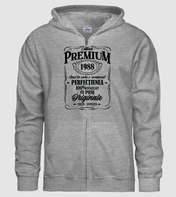 calitate premium -1988 - anul în care s-a născut - perfecțiunea - 100% unicat, cu piese originale, ediție limitată model gri pe tricou