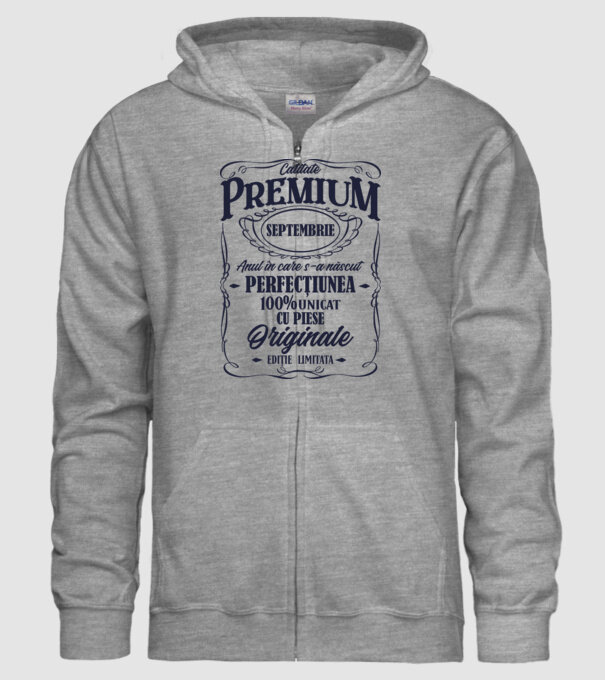 calitate premium -septembrie - anul în care s-a născut - perfecțiunea - 100% unicat, cu piese originale, ediție limitată model gri pe tricou