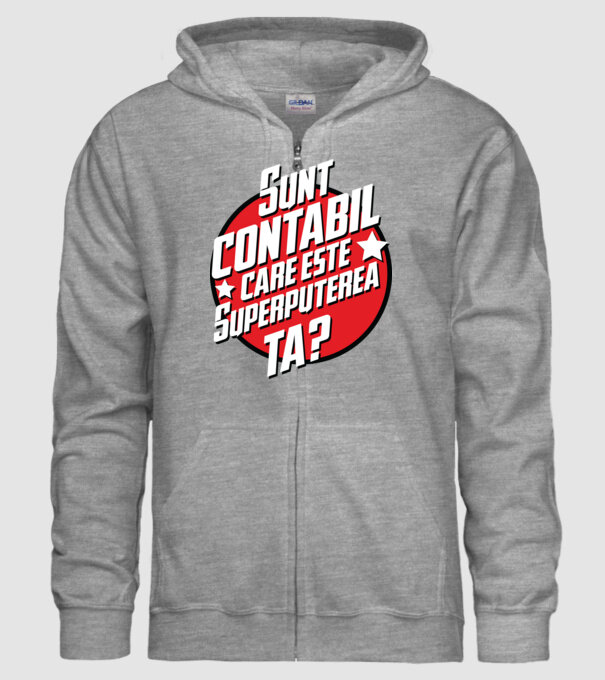 sunt contabil, care este superputerea ta? model gri pe tricou