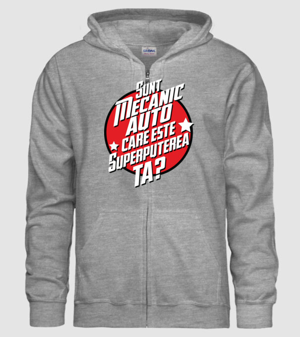 sunt mecanic auto, care este superputerea ta? model gri pe tricou
