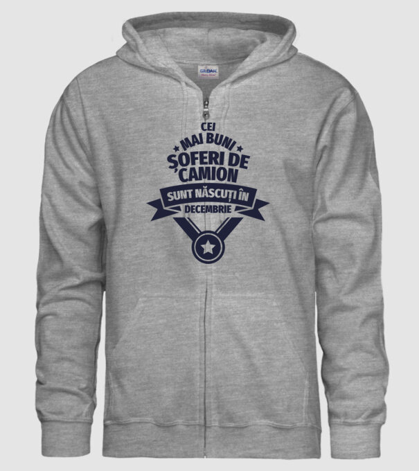 Cei mai buni șoferi de camion sunt născuți în Decembrie model gri pe tricou