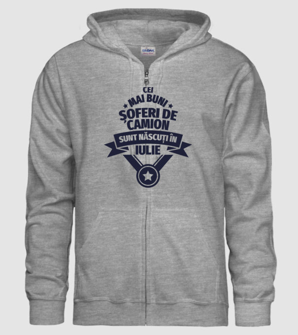 Cei mai buni șoferi de camion sunt născuți în Iulie model gri pe tricou