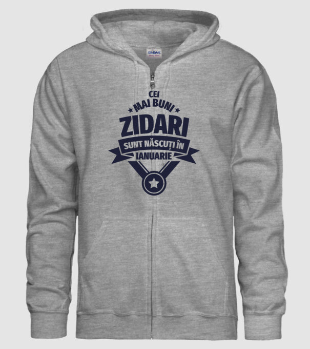 Cei mai buni zidari sunt născuți în Ianuarie model gri pe tricou