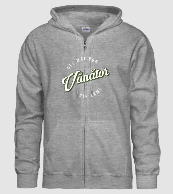 Cel mai bun Vănător din lume model gri pe tricou