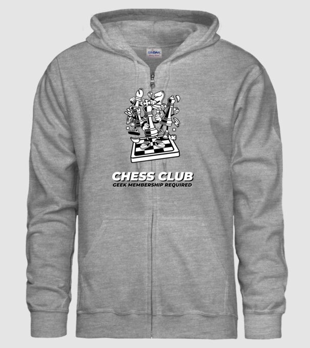 chess club model gri pe tricou