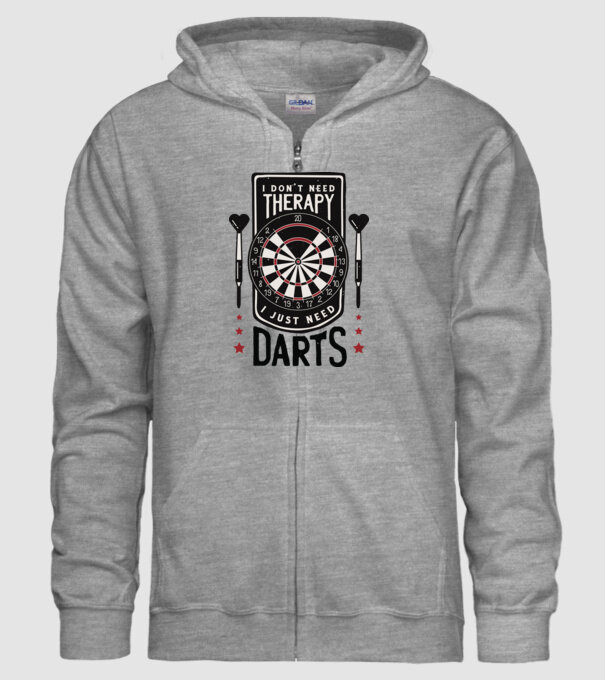 Darts Therapy model gri pe tricou