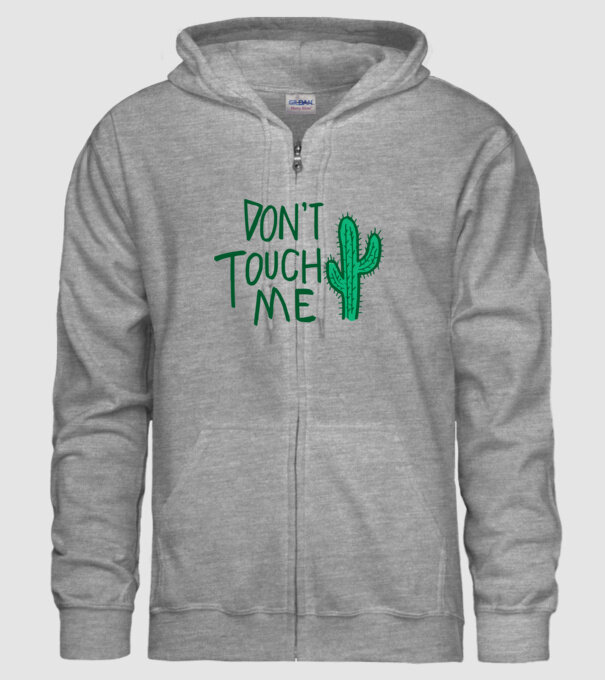 Dont touch me model gri pe tricou