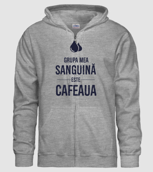 Grupa mea sanguină este cafeaua model gri pe tricou