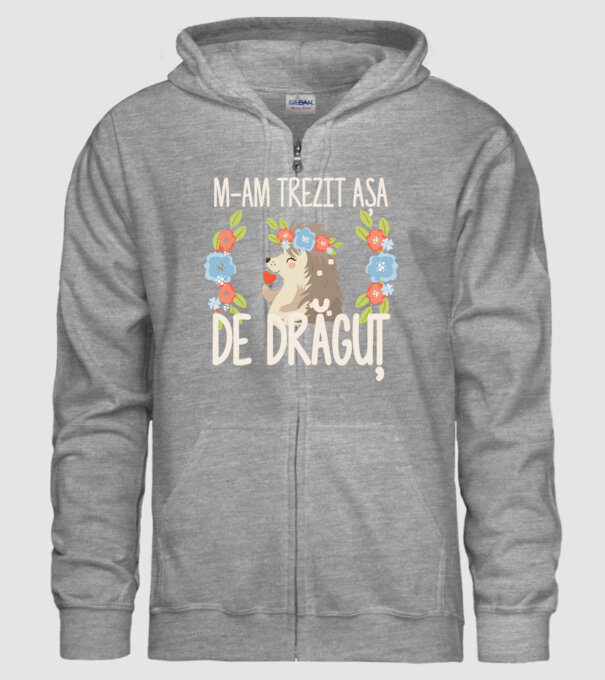 M-am trezit așa de drăguț model gri pe tricou