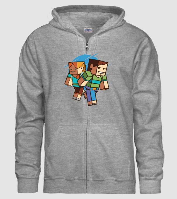 Minecraft model gri pe tricou