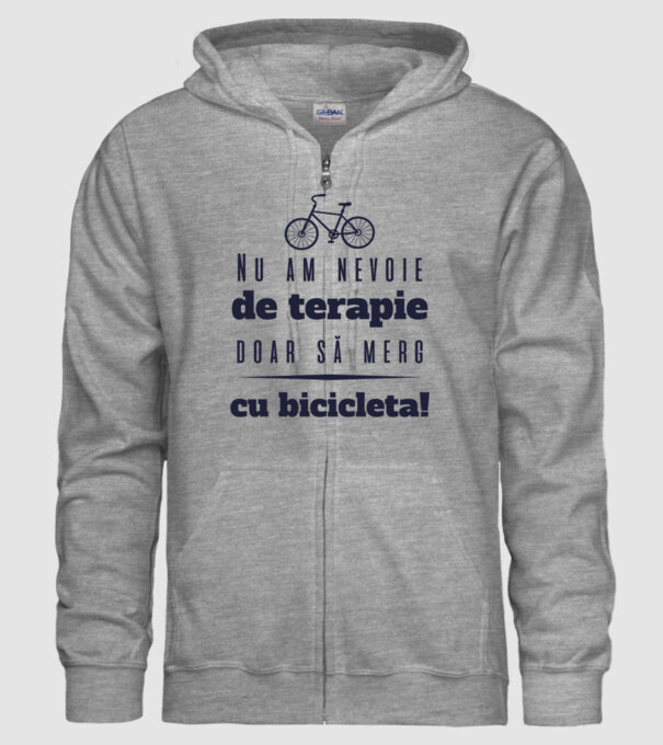 nu am nevoie de terapie, doar să merg cu bicicleta model gri pe tricou