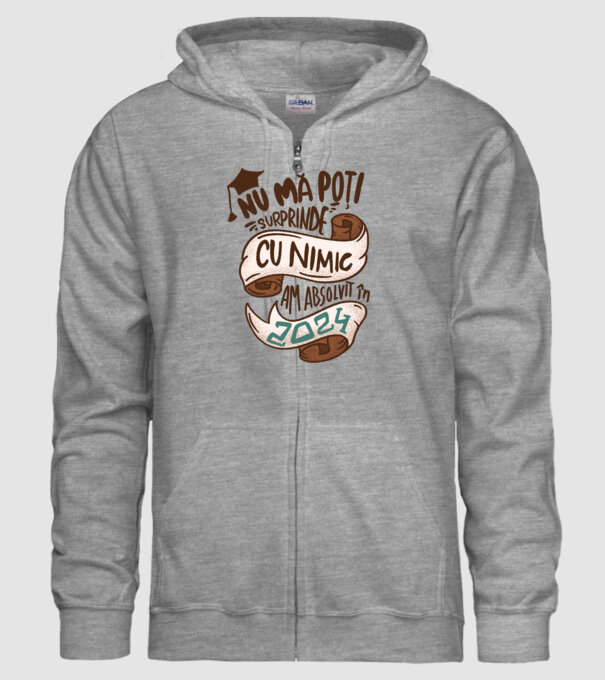 Nu mă poți surprinde cu nimic model gri pe tricou