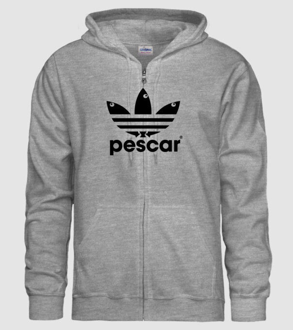 Pescar original model gri pe tricou